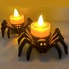 New Halloween Eye Light Spider Back Explosion Eye Candle Light Party Atmosphere Decor Supplies LED Horror Pumpkin Light Ornament
