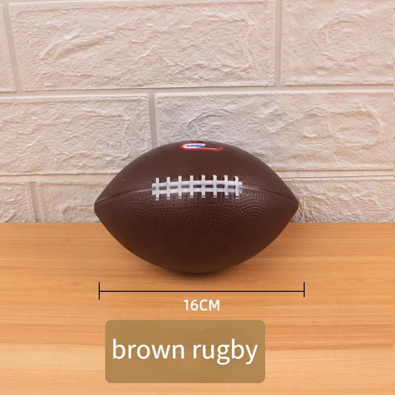 Hot! children's and youth team game rugby PVC inflatable elastic rugby ball sports equipment red brown rugby American football