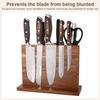 Magnetic Wooden Knife Block Double-Sided Solid Wood Knife Holder Stand with Strong Enhanced Magnets Can Hold Multiple Knives