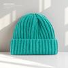 Large Size Face Slim Hat for Women Autumn and Winter Solid Color Thick Knitted Hat  Cold Proof and Versatile Ear Protecting Wool Hat for Men