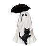 Estatueta Miniatura de Gatos Fantasmagóricos e Pretos Resinas Ornamento Halloween Decorações Góticas Para Compactos Espaço de Convivência Escritório Área de Trabalho