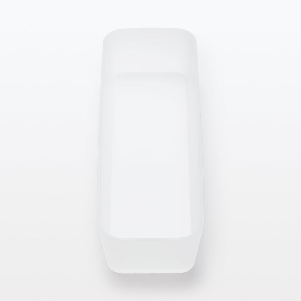 MUJI Polypropylene Organizer Box X X Clothing Storage Box 2, Semi-Transparent, 8.5 25.5 5cm, MCC11A2S, Case,