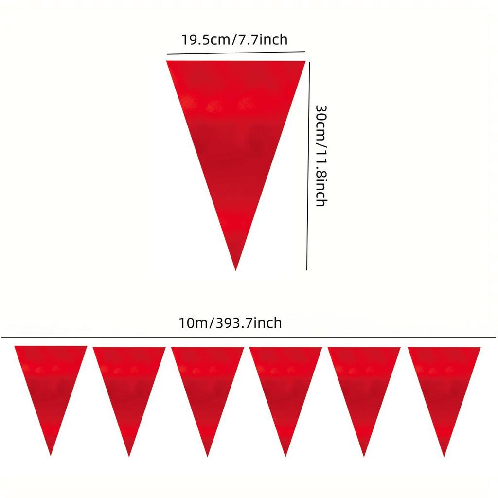 10m Independence Day Triangle Flag Banner - Party Room Decoration