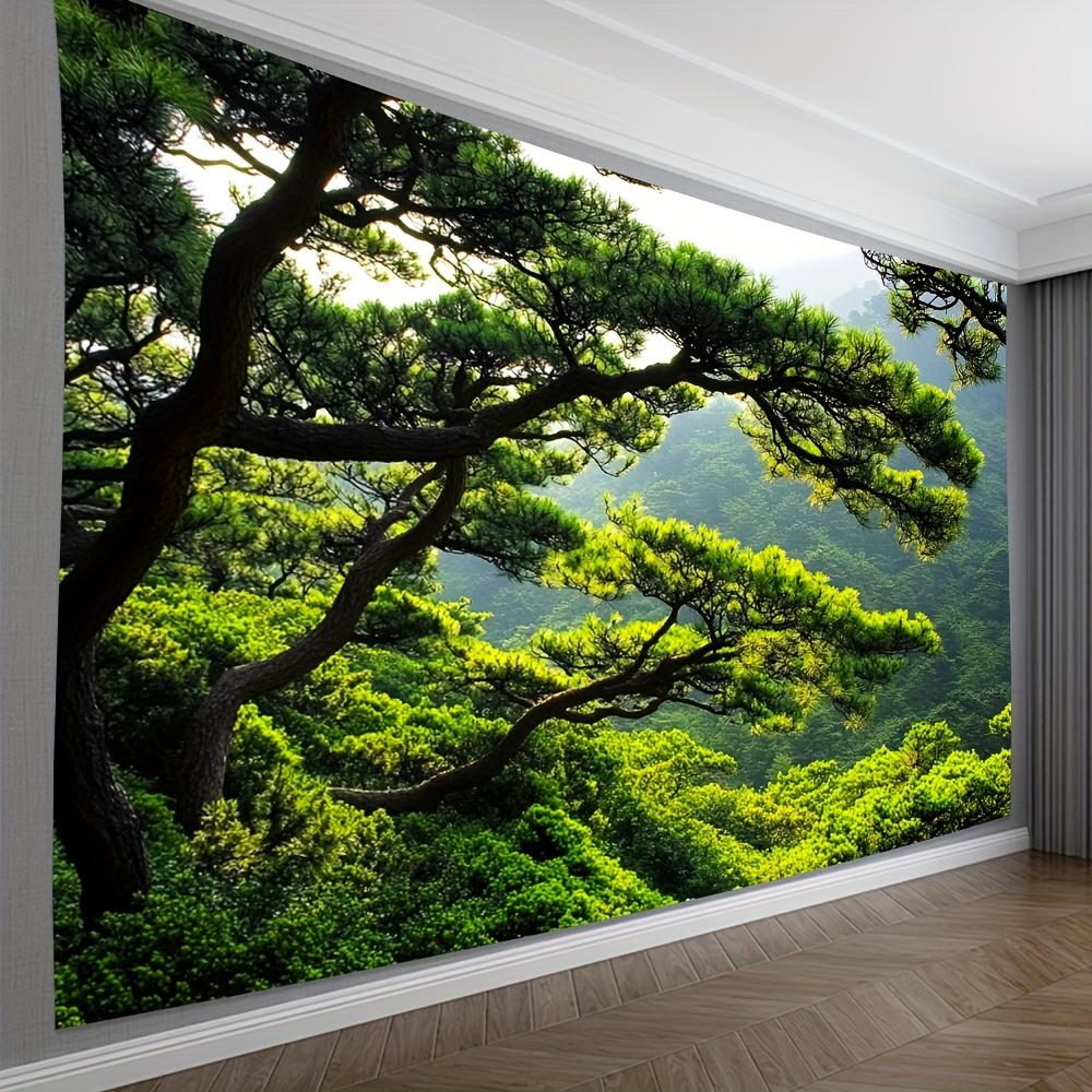 Green Pine Tree Forest Mountain View Nature Landscape Wall Tapestry Art Decor Home Interior Design Living Room Bedroom