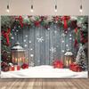 One 2D Flat Winter Wonderland Christmas Polyester Background Cloth Suitable for Christmas and New Year Party Decoration
