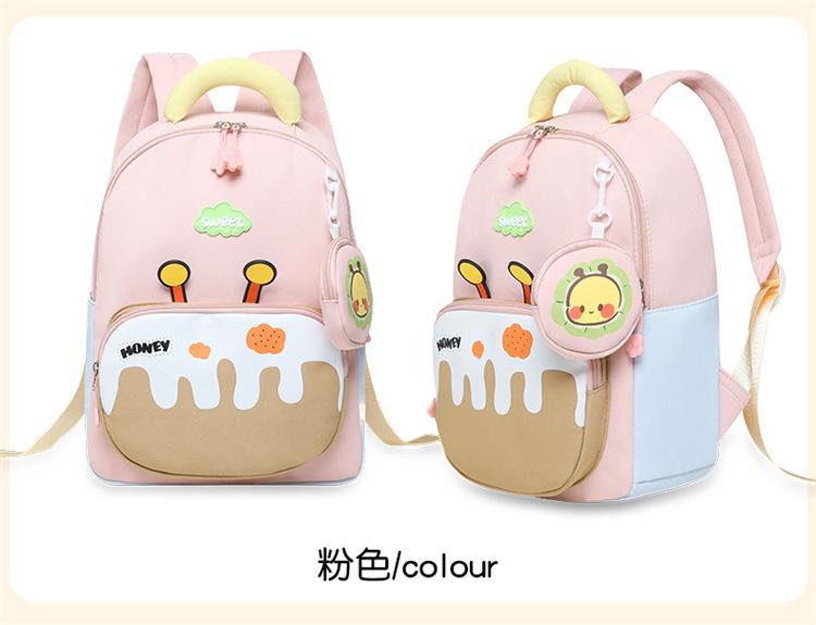 Cartoon Kids Backpack for Elementary School Students Grades 1-6, Large Capacity Lightweight School Bag, Boys Girls Bookbag
