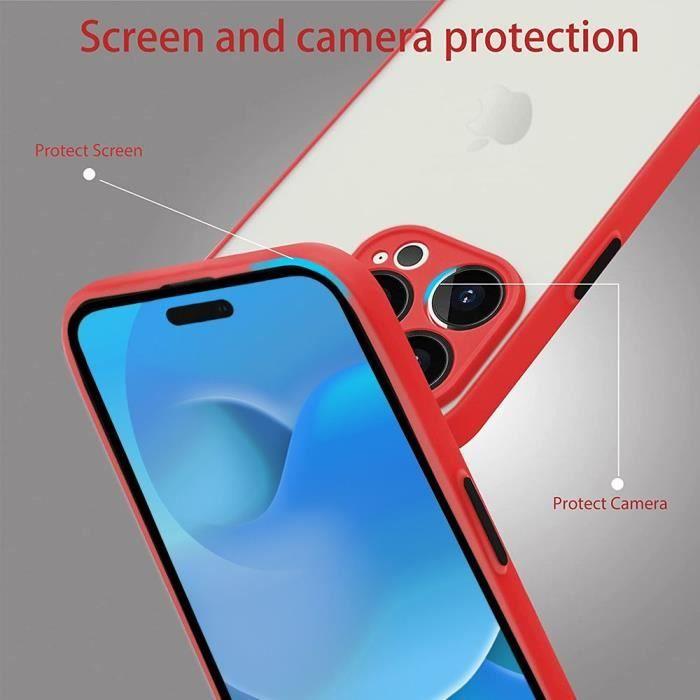Coque - BOOLING - pour iPhone 14 Pro - Silicone Antichoc - 2 Verres Trempés Offerts - Semi-Rigide