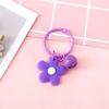 Korean Color Small Flower Bell Keychain Candy Color Key Ring Pendant Female Bag Pendant