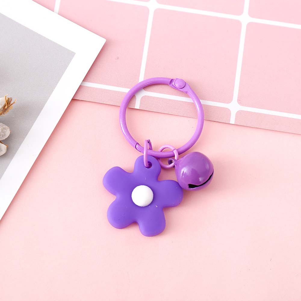 Корейский цветной маленький брелок-колокольчик для ключей конфетного цвета — фото 3