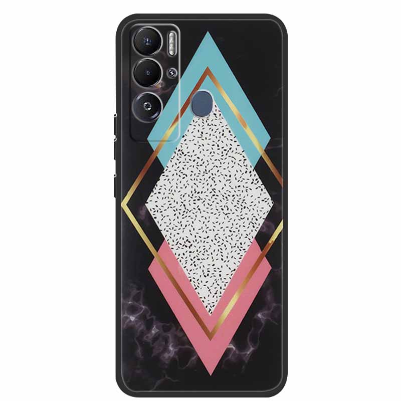 For Tecno Pova Neo Case Marble Soft Silicone Back Cover Phone Case for Tecno Pova Neo Bumper Coque LE6 Shockproof PovaNeo Funda