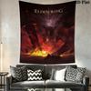 Elden Ring Crown Wall Hanging Printed Fabric Blanket Decorative Tapestries for Bedroom Living Room Home Decor