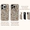 Beige PeonyFor Magnetic Phone Case for IPhone 17 16 15 14 13 Pro Max Plus Single Double-layer Tough Case