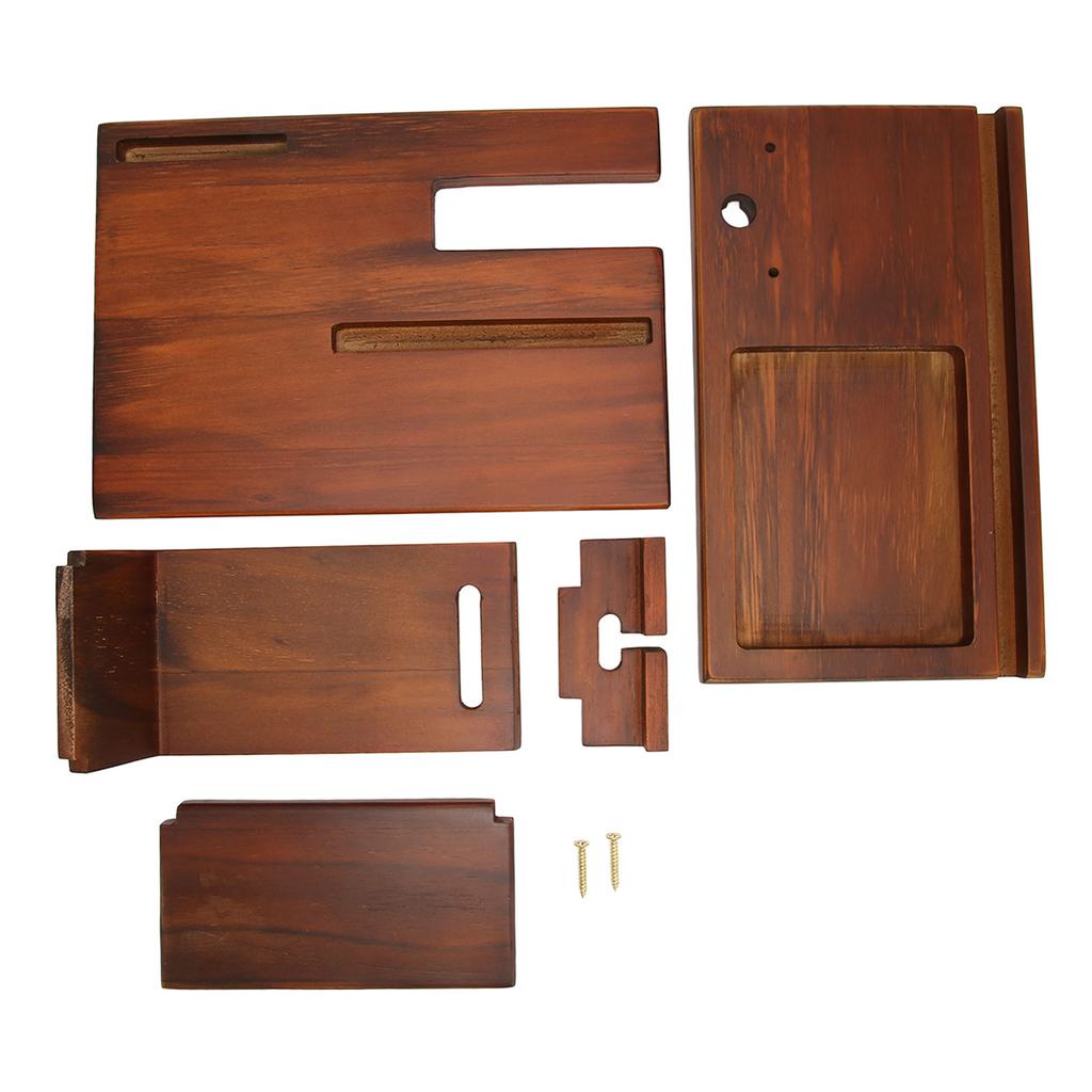 Phone Docking Station Wood Multifunction Key Wallet Stand Glasses Storage Holder for Desktop