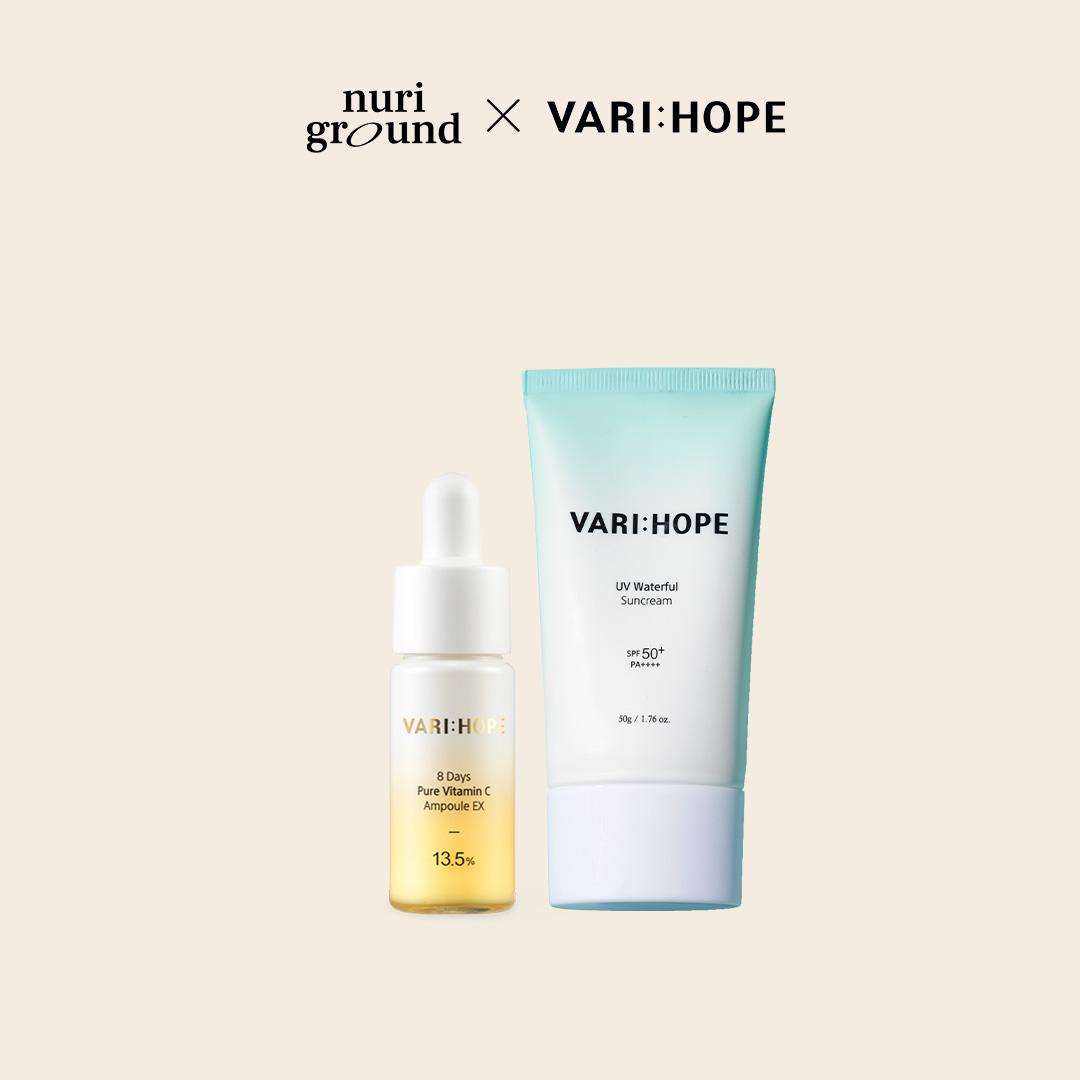 

[Beauty Box] Ампула с чистым витамином С, 15 г + солнцезащитный крем от ультрафиолета, 50 г, дуэт (Осветление, Увлажнение, Против морщин)