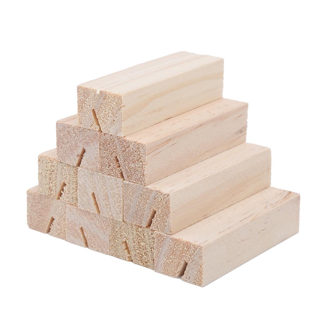 10 Pcs Wood Place Cards Hand Polished Smooth Surface Rustic Original Place Card Holder for PartiesRectangle