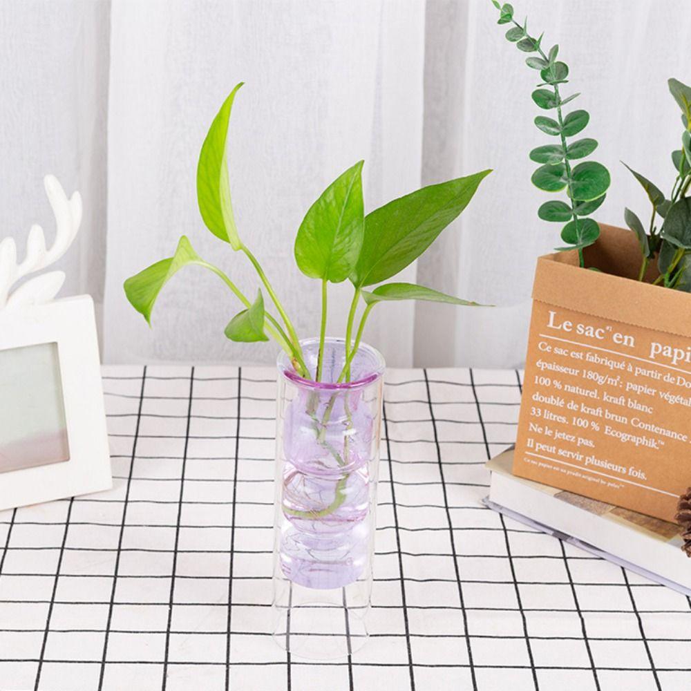 Household Transparent Table Decoration Flower Bottle Glass Vase Flower Vases Aromatherapy Bottle