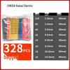 Boxed and Bagged Colored Heat Shrink Tubes - 530pcs Insulation Sleeves and 560pcs Electrician Wiring Tubes