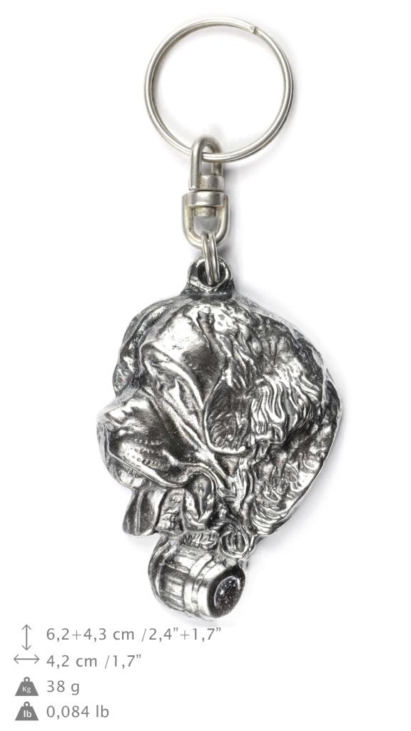 St. Bernard, Saint Bernard, Alpine Mastiff, Bernhardiner - Silver-plated dog pendant, handbag decoration, backpack pendant by Art-Dog brand