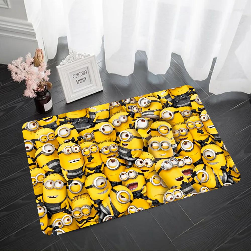 Zeichentrickfilme Minions Fußmatte Türvorleger Heimteppich Fußmatte Badezimmer Saugfähige Matten Rutschfeste Matten Heimdekorationszubehör