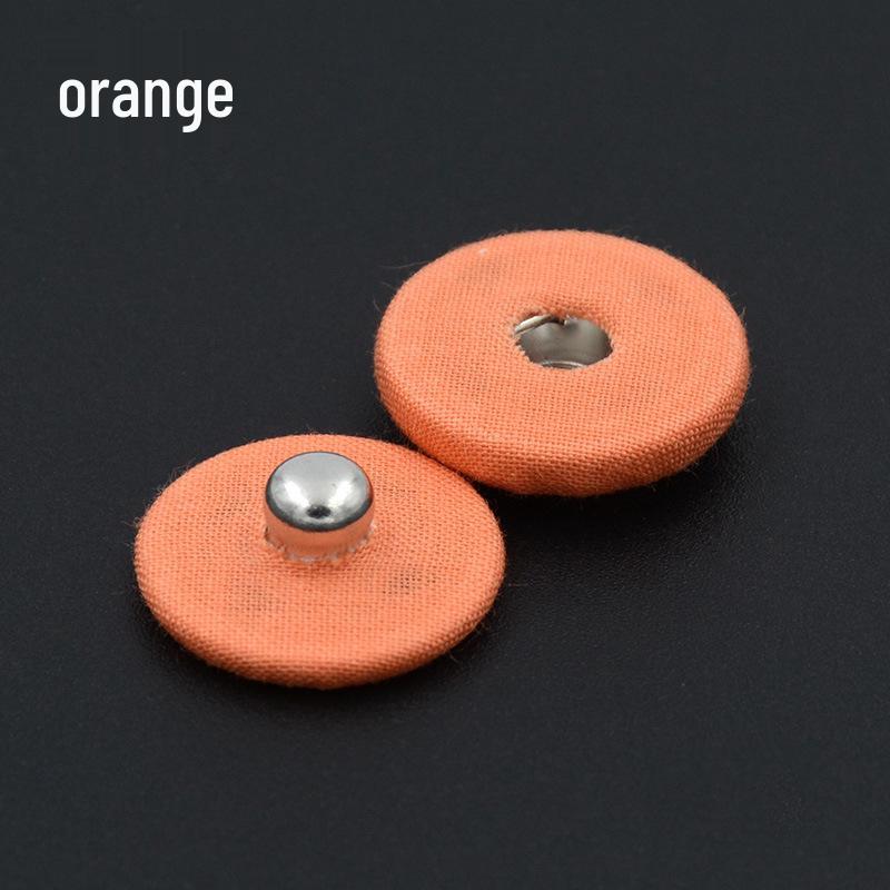 Metal Snap Button with Colored Fabric Cover - High-End Copper Male-Female Hidden Buckle