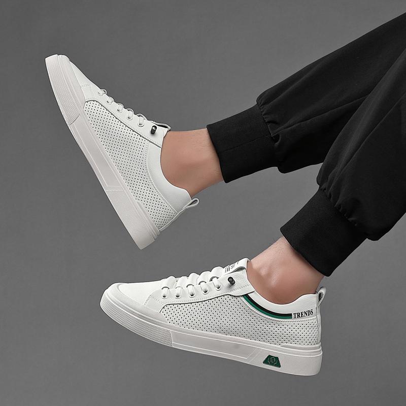 Модные новые поступившие кожаные мужские повседневные туфли — фото 6