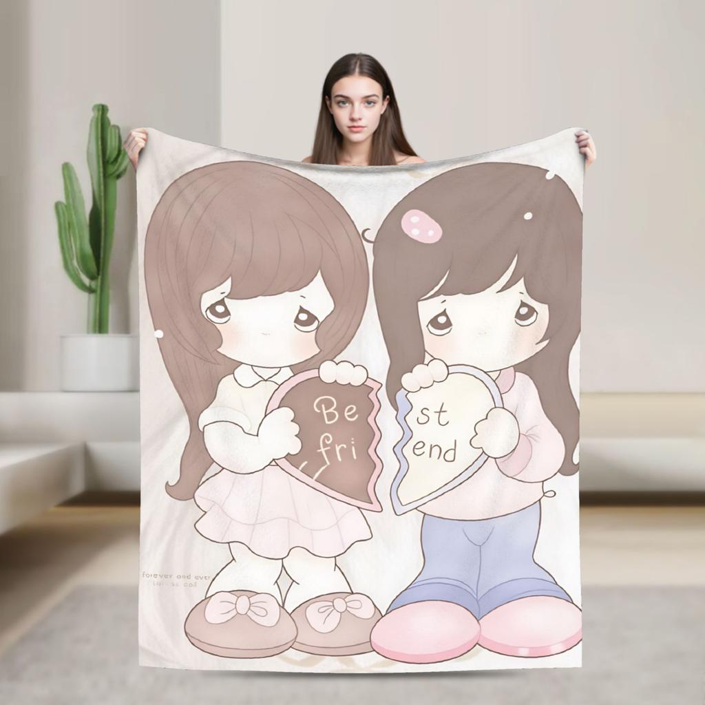 Precious Moments Blanket Picnic Flannel Bedding Throws For Couch Chair Sofa Bed Soft Warm Custom DIY Quality Bedspread Gift
