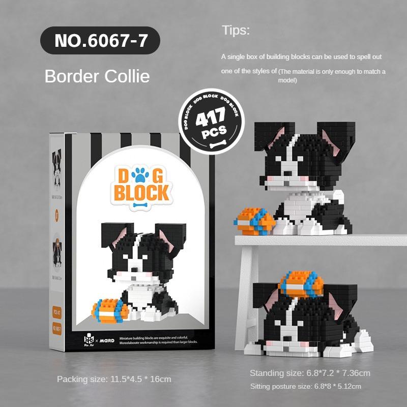 Assembly Dog Mini Blocks Toys Animal Corgi Pug Poodle Diamond Bricks Schnauzer Fun Gifts Girls Christmas Present Pet Shop
