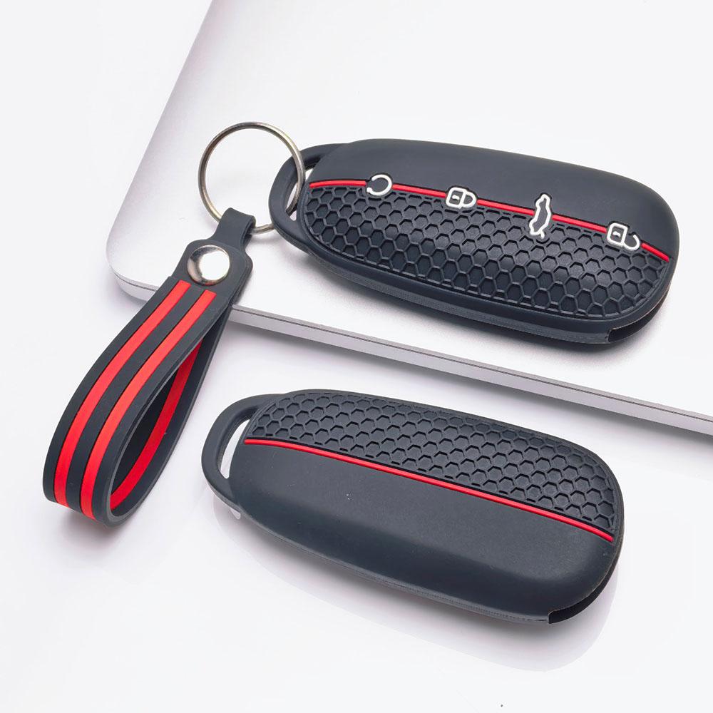 Key Shell Cover for Chery Omoda C5 Tiggo with Keychain Anti-Scratch Guard Shockproof Protection Soft Grip Texture Responsive Button Touch
