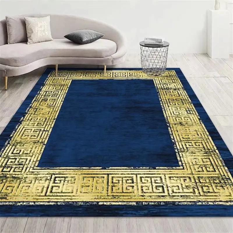 Black Gold CARPET FOR LIVE ROOM Large Size Luxury Area Rugs for Bedroom Washable Mat for Room Decor Non-slip Lounge Rug Tapis