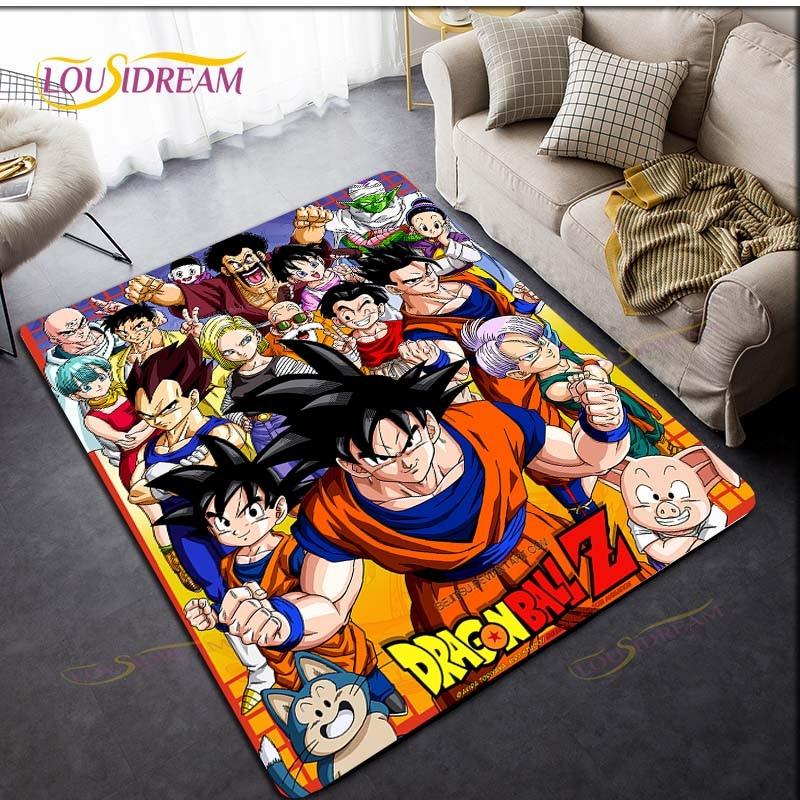 

Килим Dragon Ball Гоку 3D-принт Килим із мультфільмом Вітальня Килим для спальні Дитяча кімната Гра Повзаючий килимок 60cm x 90cm