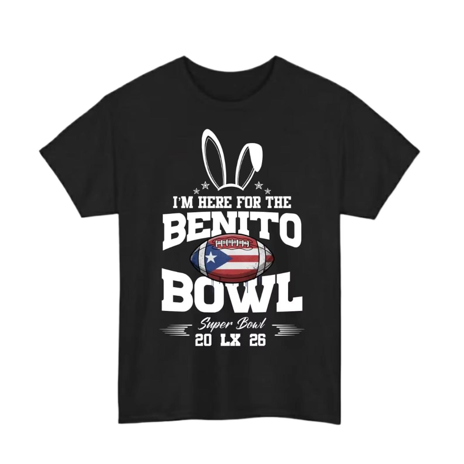 

Bad Bunny Super Bowl T-shirt Hip Hop Unisex Streetwear Classic Short Sleeve Pure Cotton Fashion Aesthetic Casual TShirt Cloth... S разноцветный