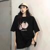 Large size fat mm salt long-sleeved bottoming shirt for women, black, sweet and cool inside, spring and autumn loose white t-shirt, trendy clothes on