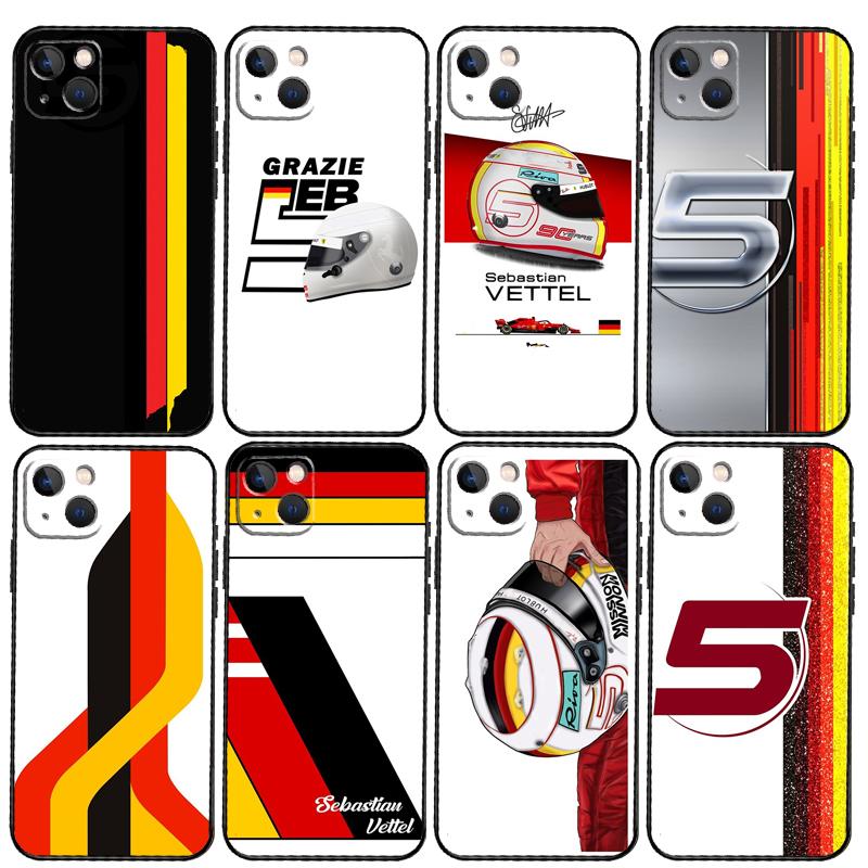 Vettel Helmet Phone Case For iPhone 11 14 15 16 Pro Max 13 12 Mini XS X XR Plus Protection Cover