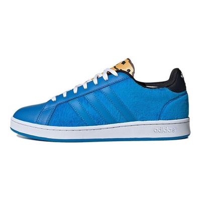 Sesame Street X  Neo Grand Court Casual Slip-Resistant Durable Lightweight Low-Top Sneakers Unisex Sneakers Blue Black GX3691