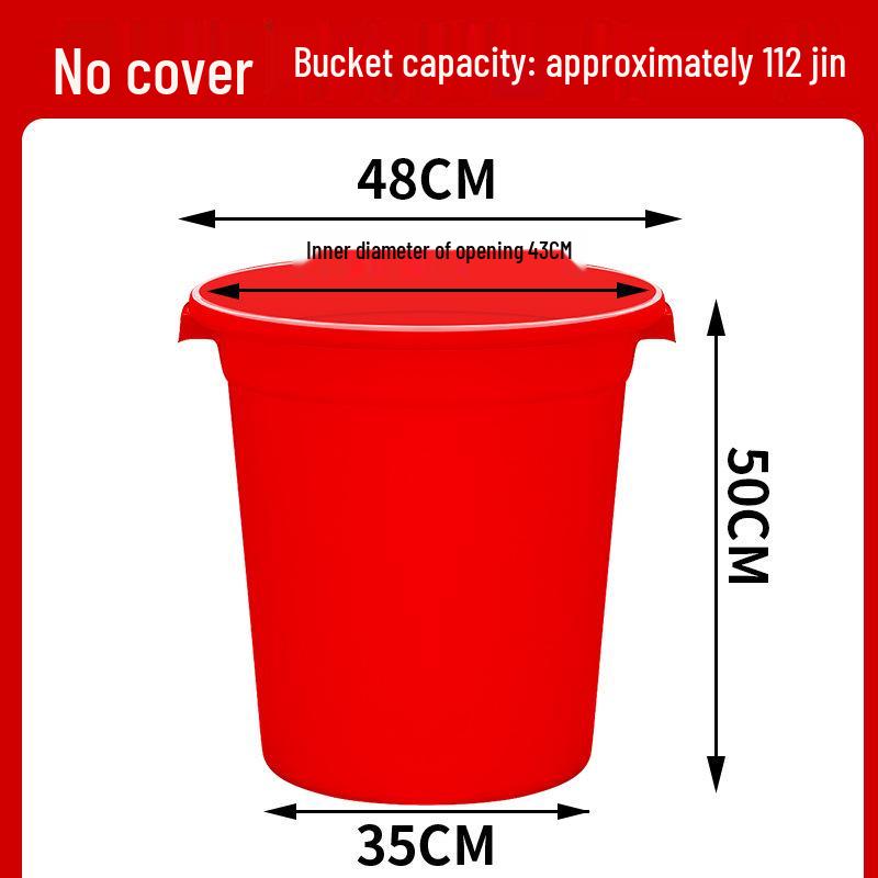 Durable Round Plastic Bucket with Lid for Household Water Storage, Large & Extra-Large Capacity