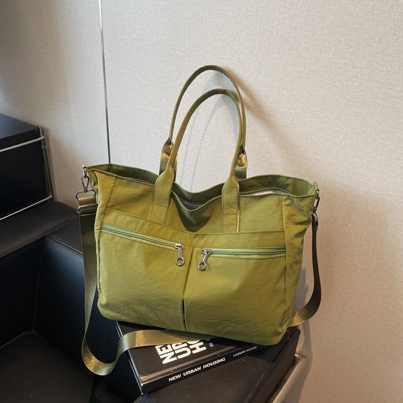 Minimalist Nylon Bag For Women With Zipper Closure And Inner Pocket For Daily Use