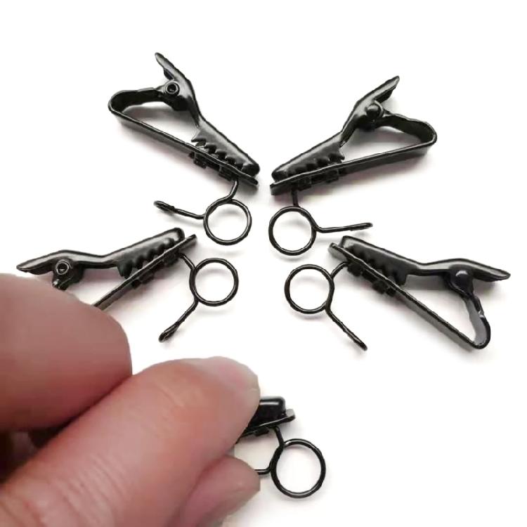 5PCS Mini Clamp Iron Earphone Microphones Clips For T-shirt Collar Clip