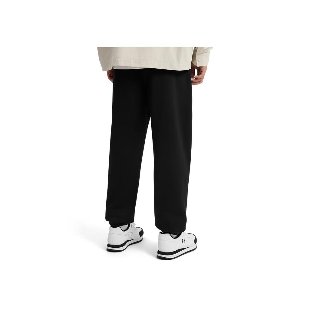 Under Armour Bonded Fashion Casual Simple Versatile Comfortable Knitted Sports Pants Men bottoms Black 6001979-001