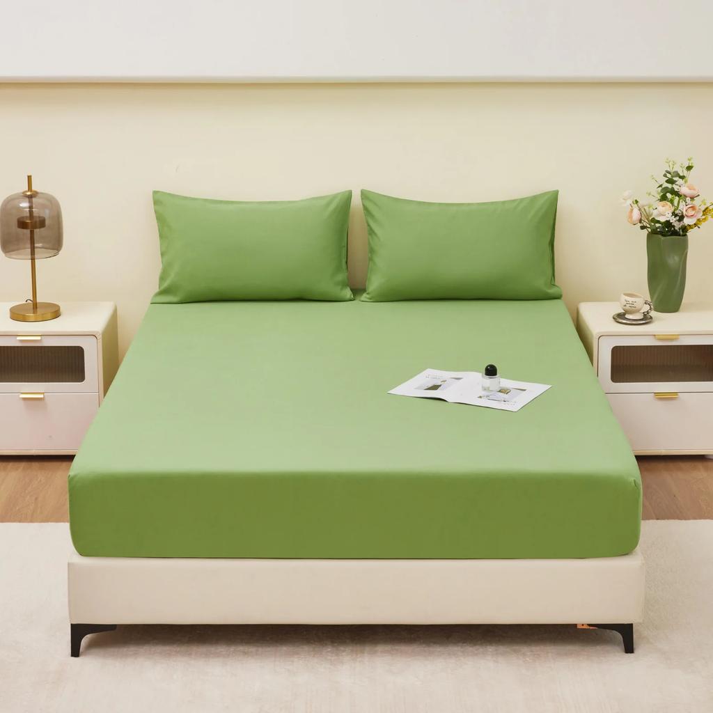 100% Waterproof Solid Bed Fitted Sheet Nordic Adjustable Mattress Covers Four Corners With Elastic Band Multi Size Bed Sheet