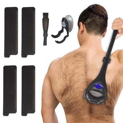 Foldable Long Handle Back Scraper Razor - Painless Shaving Accessory with Durable Blade