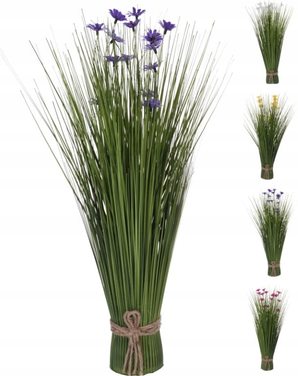 Artificial Grass Bouquet with Flowers 52 Cm