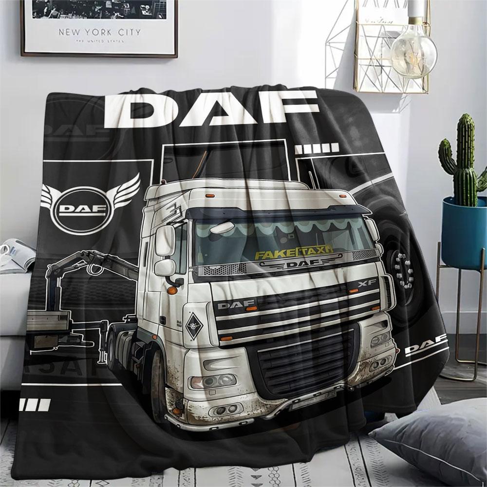 1PC DAF Patterned Flannel Blanket Suitable For All Seasons for Home Decor Warmth and Comfort Gifts Holiday Present