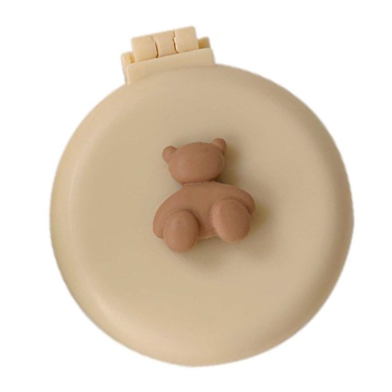 

Folding Travel Mirror Hair Brushes Round Folding Pocket Hair Brush Mini Hair Comb Massage Comb for Women Girls Cream