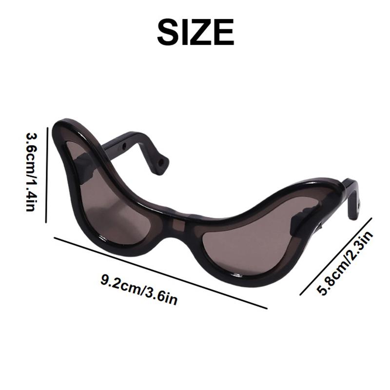 Puppenbrillen, 5 Farben Kunststoff Anziehbrillen für Spielzeugbrillen Kostümzubehör DIY Spielzeug Puppenbrillen Zubehör