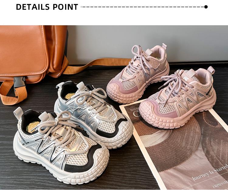 Trendige Kinder-Frühjahr 2026 Laufschuhe mit weicher Sohle - Jungen-Reifensohle & Mädchen-Mesh-Sneaker