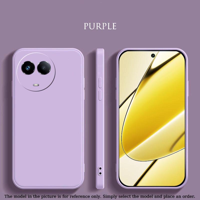 Liquid Silicone Case For Realme 11 10 Pro Plus 11X 11 5G 4G Matte Original Liquid Shockproof Straight Edge Ultrathin Protective Soft Cover Shell