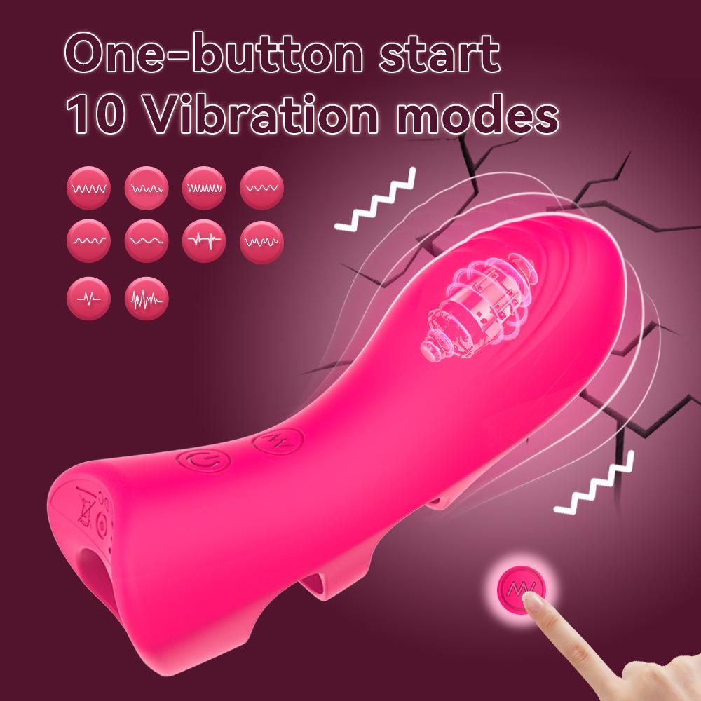 Finger Sleeve Vibrator G Spot Orgasm Massage Clit Stimulate Female Masturbator Vibrator Lesbian Sex Toys For Women Adult Product