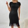 New Spring/Summer Fashion Women's Knitted Long Skirt Tassel Solid Color Dress Knitwear