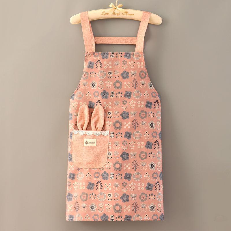 Canvas Long Sleeve Apron With Straps Oil Proof Wear Resistant Breathable Kitchen Fashion Home Work Uniform Waist Apron
