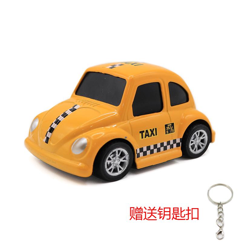 Photos - Keyring & Keychain Cartoon Cute Taxi Alloy Car Toy Creative Keychain Student Backpack Pendant Couple Small Gift